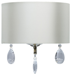 Настенный светильник с абажуром и хрусталем MW-Light 454021501 Нора 1*60W E14 220 V бра