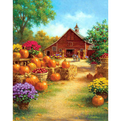 Картина мозаикой с нанесенной рамкой Molly Осеннее великолепие KM0987, 40х50 см, 34 цвета