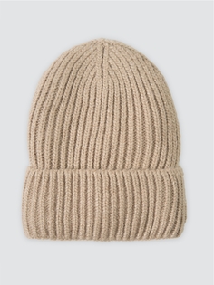 Шапка бини женская Marmalato 1029-008 бежевая, one size
