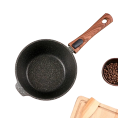 Ковш Grаnit ultrа, 2,2 л, стеклянная крышка, съёмная ручка, антипригарное покрытие, цвет ч Kukmara