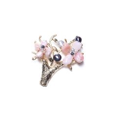 Брошь из бижутерного сплава с swarovski Moon Paris MoS-21.10-006