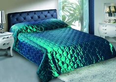 Guten Morgen ПТиз-150-200 Покрывало стеганое, Guten Morgen, Тафта, рис.24, Изумруд, Цвет: