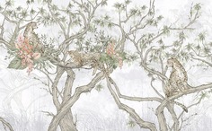 Фотообои бесшовные Леопарды китайская живописьВ280смхШ453 см, Master Fresok