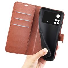 Чехол-книжка PRESTIGE с функцией подставки для Xiaomi Poco M4 Pro 4G (коричневый) Black Panther