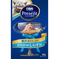 Влажный корм для кошек Present. Japan Premium Pet японский тунец-бонито с сардиной, 40 г