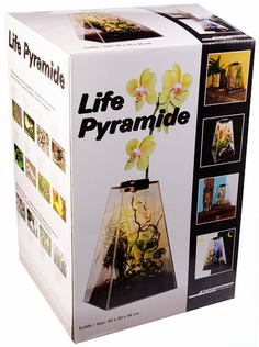 Террариум Lucky Reptile Пирамида, свет мультиколор, 30х30х45см