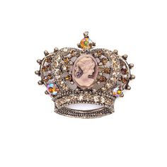 Брошь из бижутерного сплава с swarovski Moon Paris MoS-22.03-028