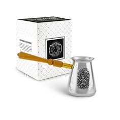 Турка для кофе Кольчугинский мельхиор Сафари медная посеребренная 420мл