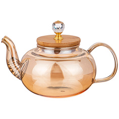 Чайник заварочный стеклянный с фильтром в носике AGNESS AMBER 800 мл Lefard
