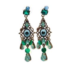 Серьги из бижутерного сплава с swarovski Moon Paris Mo-1902-085