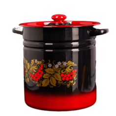 Кастрюля, 12 л, металлическая крышка, индукция, цвет МИКС No Brand