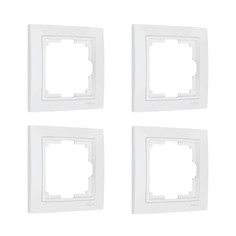 Рамка для розетки/выключателя на 1 пост (комплект 4 шт.) Werkel Snabb Basic W0012001 белый