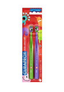 Набор зубных щеток Curaprox 2 шт. CS Kids Duo Little Bacterias Edition