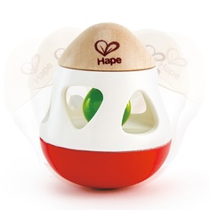 Hape 3 в 1 погремушка, неваляшка, бумеранг, Звон колокольчика