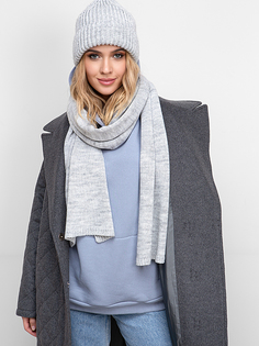 Палантин женский Siberika Хэдвиг светло-серый, 228х37 см