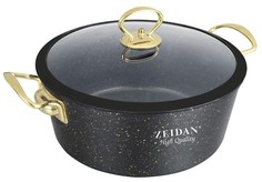 Кастрюля Zeidan Z-50385, 7.5 л, черный/золото