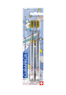 Набор зубных щеток Curaprox ultrasoft, d 0,10 мм Duo Hento Toto Edition 2022 2 шт.