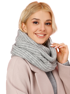 Снуд женский Siberika Бруно светло-серый, 60х30 см