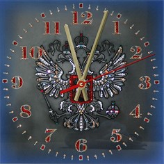 Часы с кристаллами Swarovski "Герб РФ" Хрустальные подарки