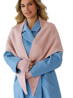 Платок женский Siberika Монро бледно-розовый, 65*160 см