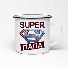 Кружка металлическая CoolPodarok Супер папа Super