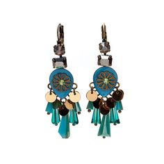 Серьги из бижутерного сплава с swarovski Moon Paris Mo-1902-096