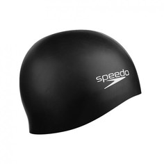 Шапочка для плавания Speedo Plain Flat Silicone Cap Jr 8-709900001 детская черная силикон
