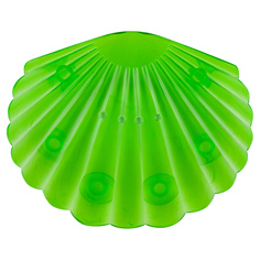 Мыльница ракушка силиконовая на присосках, салатовая No Brand