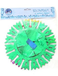 н.г.пвх гирлянда-растяжка снежинка 21см многосекц.2,5м разноцв Snowmen