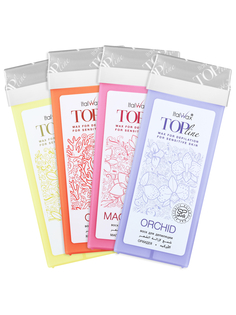 Набор для депиляции воском ITALWAX Top Line воск в картридже разные вкусы, 4 шт. по 100 мл