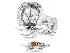 Сервиз столовый 19пр 6 персон. CARINE MARBLE WHITE V0681 Luminarc