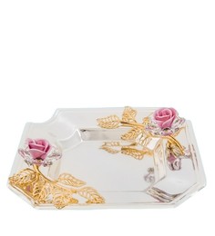 Пепельница "Розы" посеребр. (Юнион) AR-1373 113-602775 Crystal Temptations