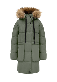 Пальто детскоеOldos OCAW22JK2T126, оливковый, 140