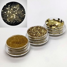 Набор декора для маникюра DeLux Золотой космос De.Lux