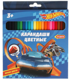 Цветные карандаши ХОТ ВИЛС 24цв, шестигран Умка в кор.20*6шт
