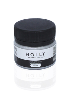 Декоративный гель для волос, лица и тела COLOR GEL Holly Professional, 20 мл (Цв: Silver) No Brand