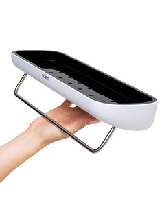 Настенная полка Solmax для ванной душа и кухни навесная полка на липучках