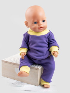 Одежда для куклы Richline Baby Born 43 см, Х-355 Сиреневый-желтый