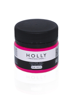 Декоративный гель д/волос, лица и тела COLOR GEL Holly Professional, Neon, 20 мл(Цв:Pink) No Brand