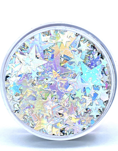 Блёстки для лица и тела Queridos Glitters Глиттер гель Серебро 10 мл No Brand