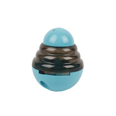 Кормушка-неваляшка для кошек и собак Pet Universe, голубая 10,1х10х12,5см