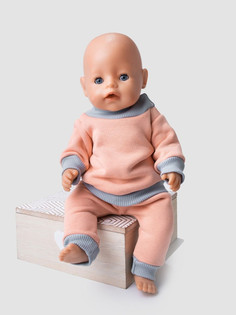 Одежда для куклы Richline Baby Born 43 см, Х-355 Персиковый-серый