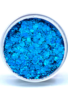 Блёстки для лица и тела Queridos Glitters Глиттер гель Голубая бездна 10 мл No Brand