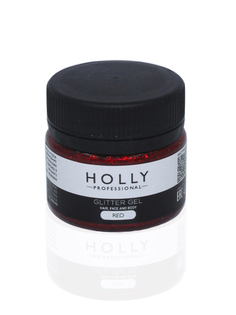 Декоративный гель для волос, лица и тела GLITTER GEL Holly Professional, 20 мл (Цв: Red) No Brand