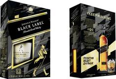 Виски Johnnie Walker Black Label подарочная упаковка + стакан