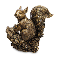 Скульптура Белочка с орешком на пне Полистоун 25 см. Ломоносовский фарфор СПБ