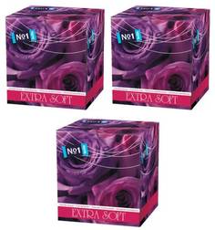 Салфетки бумажные BELLA Extra Soft Фиолетовые розы, двухслойные, в коробке, 30 шт., 3 уп
