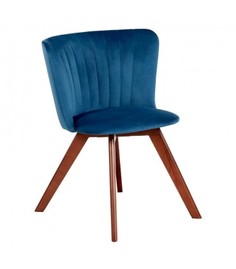 Стул Bradex Bella , синий/темный орех