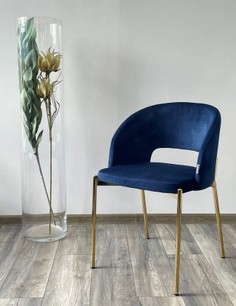 Стул М-Сити AGNES, navy blue/золотой M City