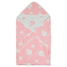 BF-BLNT-39 Детское конверт-одеяло, весеннее, "Рыбки", цвет розовый, 90х90 см Baby Fox